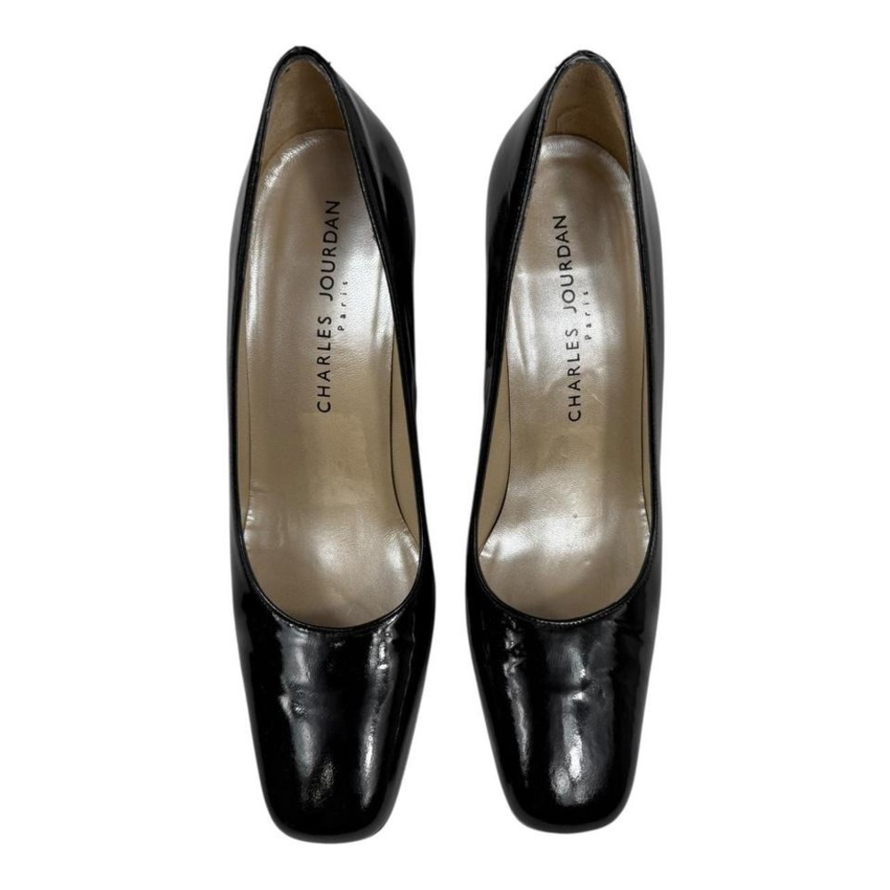 Charles‎ Jourdan Black Patent Leather Heels (Size 8.5)